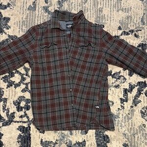 Plaid Button-Up Shirt